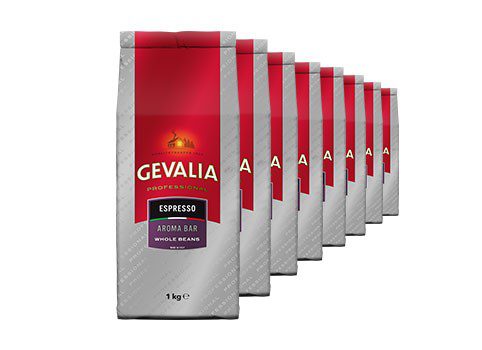 Gevalia Espresso Aroma Bar – Espressobønner (8 x 1 kg)