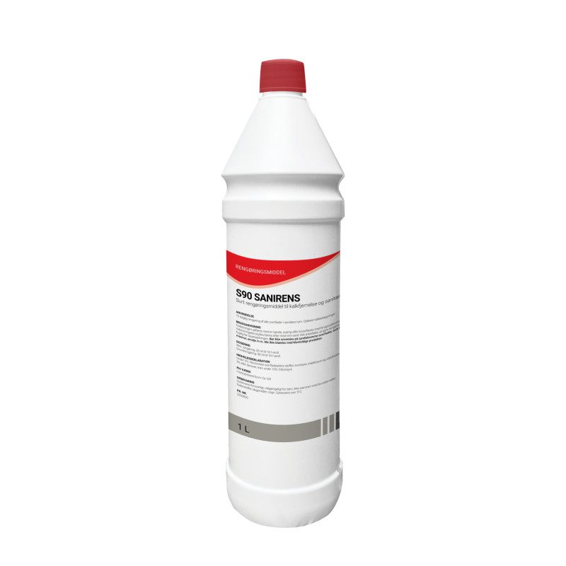 Svanemærket afkalkningsmiddel – S90 Sanirens med kalkfjerner – 1 liter