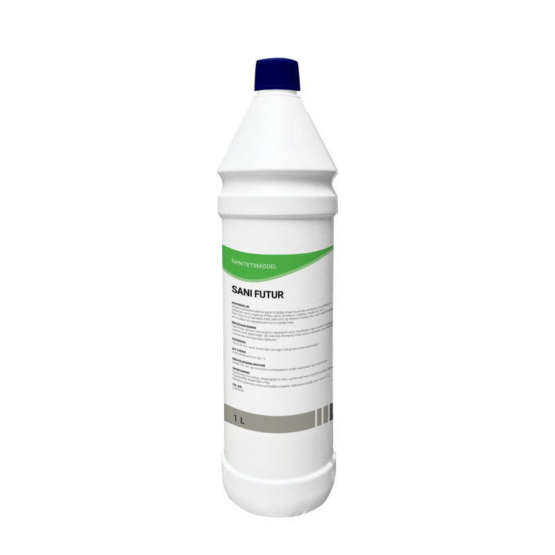 Sanitetsrengøring – Sani Futur – uden parfume, svanemærket – 1 liter